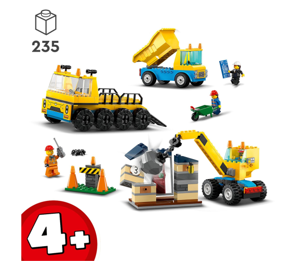 LEGO City 60391 Ciężarówki i dźwig z kulą wyburzeniową - 1144459 - zdjęcie 2
